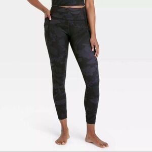 all in motion Women's Contour Flex Lace-Up Leggings black high waisted XS NWT